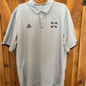 Mississippi State Adidas Light Gray Men's Polo XL